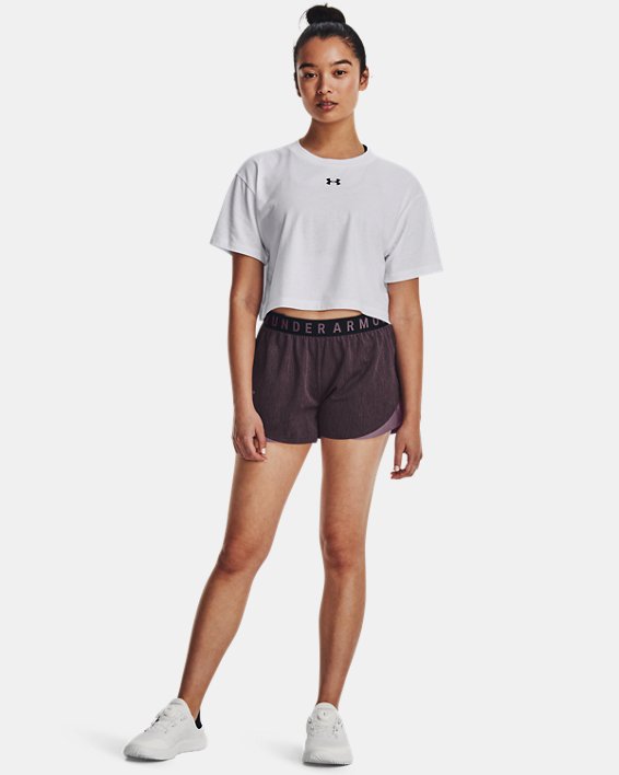 กางเกงขาสั้น UA Play Up Shorts 3.0 Twist สำหรับผู้หญิง in Black image number 2